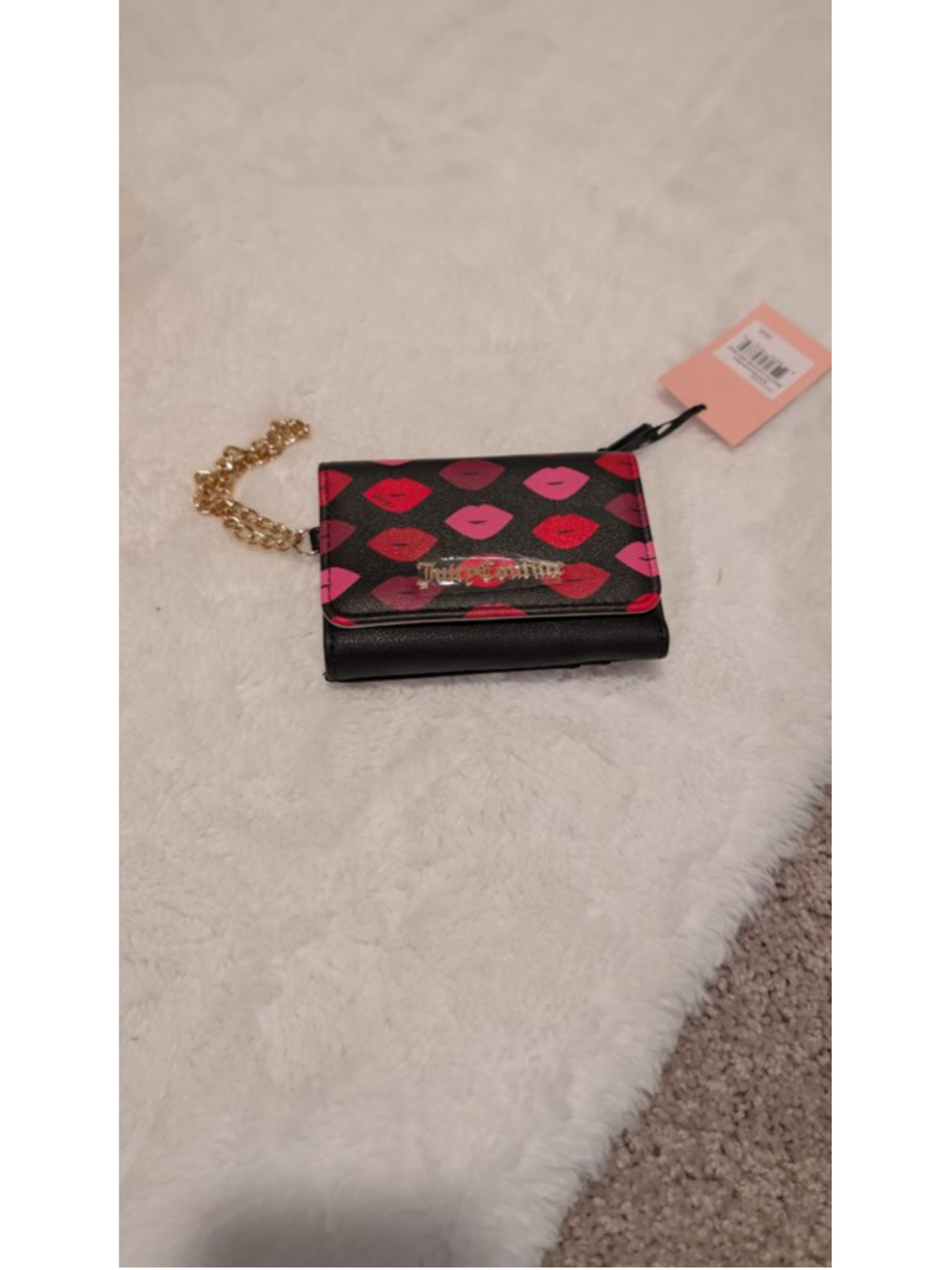 Juicy Couture Pink Tote Bag Black Trifold Wallet One Size - Picture 10 of 16